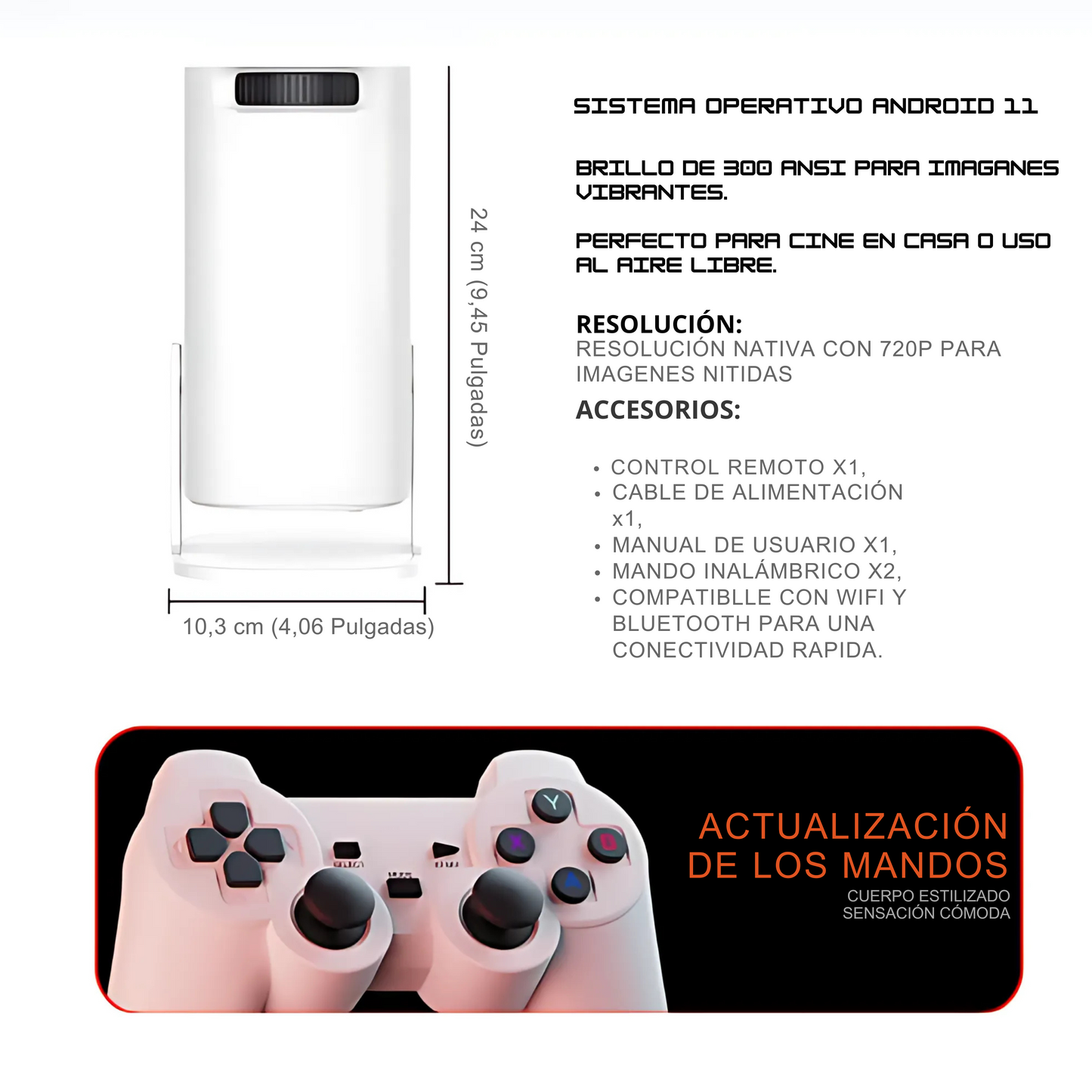 Proyector Mas Consolas Para Juegos Retro.